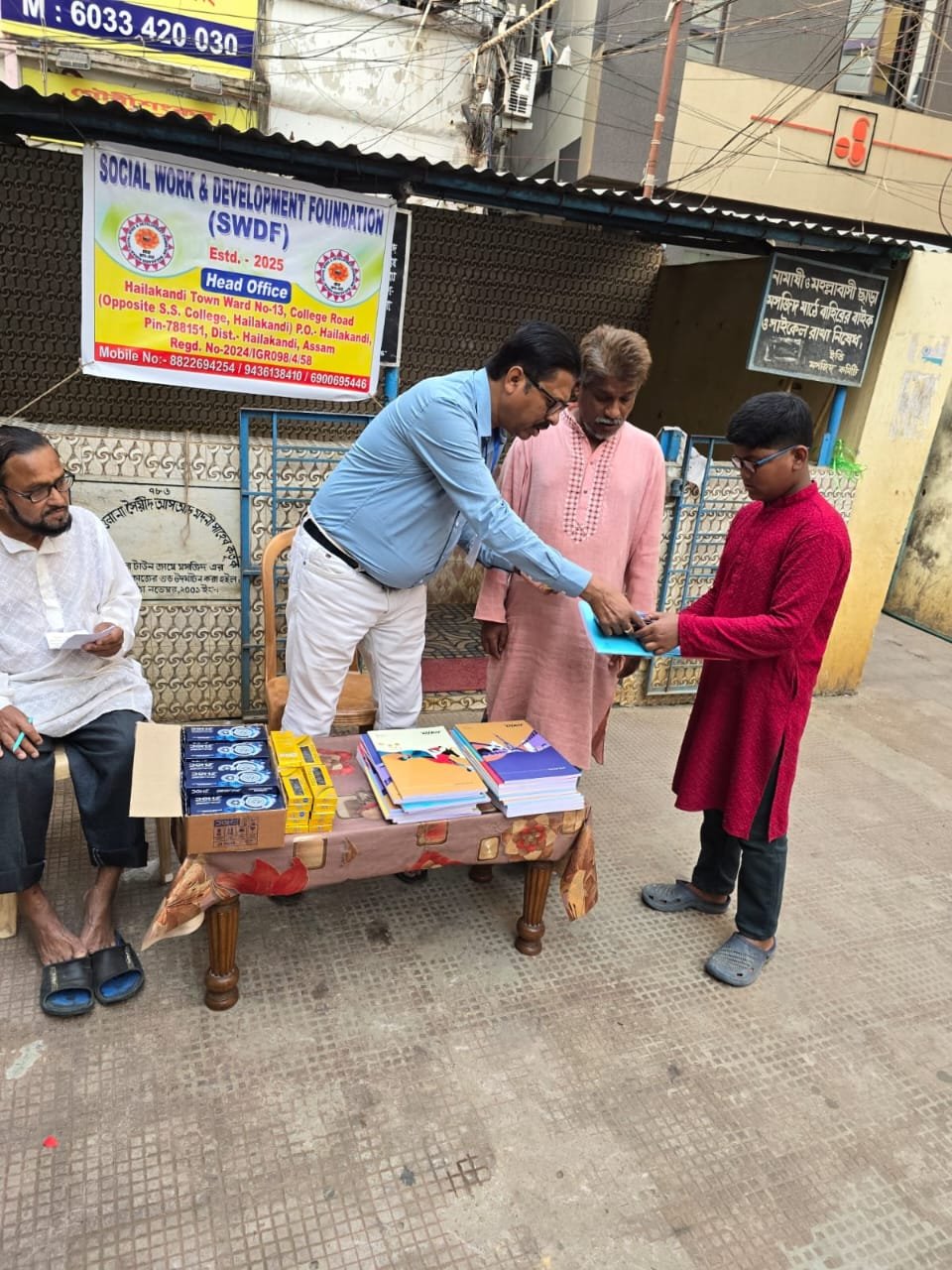 Educational Support: Distribution of Books, Pens, and Study Materials