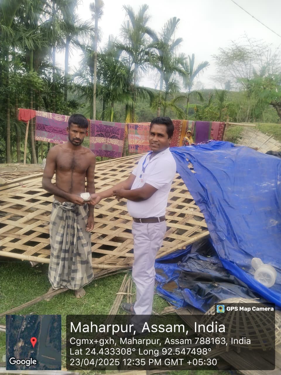 Emergency Tin Sheet Distribution for Storm-Affected Family in Gharmura